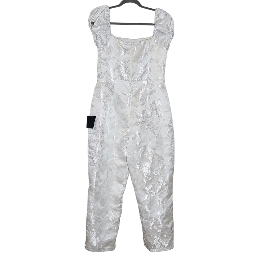 Lulus White Off the Shoulder Cropped Jumpsuit NWT Size Medium Wedding Jumpsuit - Picture 3 of 11